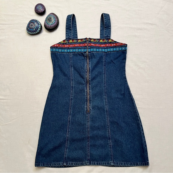 Santa Barbara Vintage 90’s Women’s Short Denim Jean Dress Medium - Picture 1 of 6